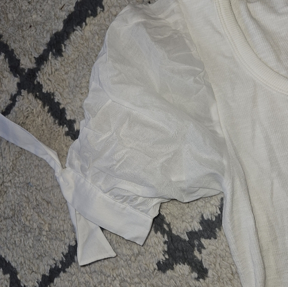 Gap ribbed puff sleeve short sleeve t shirt xs new with tags - Picture 3 of 7